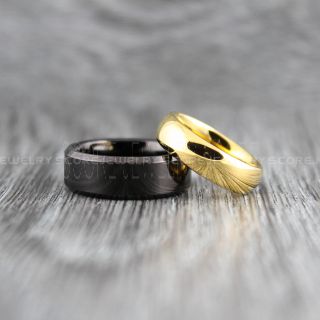 Yellow Gold Wedding Bands, Yellow Gold Tungsten Rings, Yellow Gold Tungsten Wedding Bands