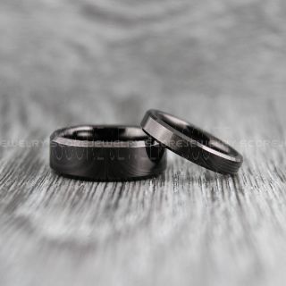 Black Wedding Bands, Black Tungsten Rings, Black Tungsten Wedding Bands
