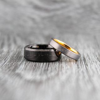 Black Wedding Bands, Black Tungsten Rings, Black Tungsten Wedding Bands