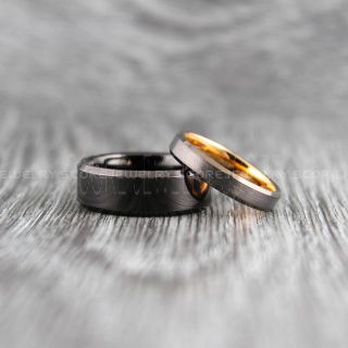Black Wedding Bands, Black Tungsten Rings, Black Tungsten Wedding Bands