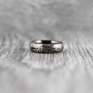 Circuit Board Ring, Circuit Board Jewelry, Technology Ring, Engineer Ring, Circuit Board Ring, Black Tungsten Ring, Geek Ring, Geek Jewelry