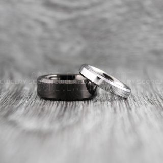 Black Wedding Bands, Black Tungsten Rings, Black Tungsten Wedding Bands