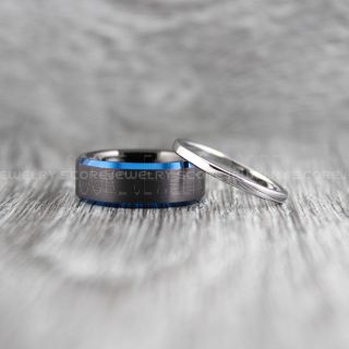 Black Wedding Bands, Black Tungsten Rings, Black Tungsten Wedding Bands