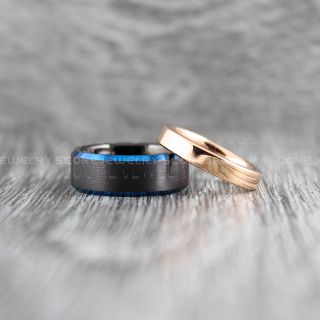 Black Wedding Bands, Black Tungsten Rings, Black Tungsten Wedding Bands