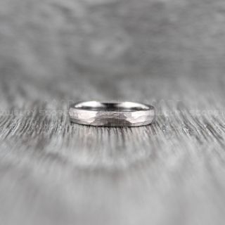 Hammered Tungsten Ring, Silver Tungsten Wedding Band, Hammered Wedding Band, Silver Hammered Wedding Ring, Silver Wedding Ring
