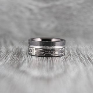 Circuit Board Ring, Circuit Board Jewelry, Technology Ring, Engineer Ring, Circuit Board Ring, Black Tungsten Ring, Geek Ring, Geek Jewelry