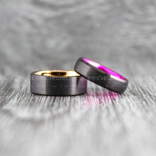 Black Wedding Bands, Black Tungsten Rings, Black Tungsten Wedding Bands