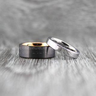 Black Wedding Bands, Black Tungsten Rings, Black Tungsten Wedding Bands