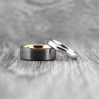 Black Wedding Bands, Black Tungsten Rings, Black Tungsten Wedding Bands