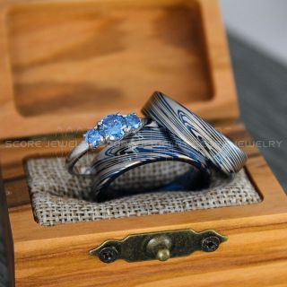 Damascus Steel Rings, Damascus Steel, Couple Rings, Couple Wedding Bands, Matching Rings