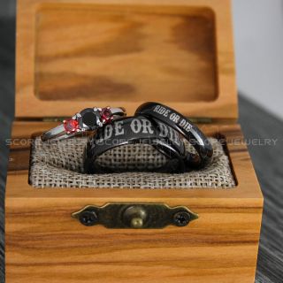 Ride or Die Rings, Ride or Die, Ride or Die Wedding Rings, Ride or Die Wedding Bands, Black Wedding Rings, Black Wedding Bands, Biker Rings