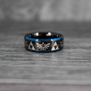 Zelda Ring, Couple Ring, Gamer Ring, Gamer Wedding Ring, Legend of Zelda Ring, Triforce Ring, Zelda Wedding Ring, Zelda Wedding Band, Zelda Triforce Ring