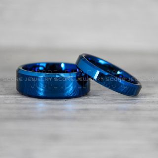 Blue Wedding Rings, Couple Rings, Blue Wedding Bands, Couple Wedding Ring, Matching Couple Rings