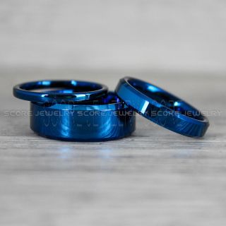 Blue Wedding Rings, Couple Rings, Blue Wedding Bands, Couple Wedding Ring, Matching Couple Rings