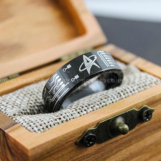 Circuit Board Ring, Star Trek Ring, Starfleet Ring, Star Trek Wedding Ring, Star Trek Jewelry, Star Trek Wedding Band