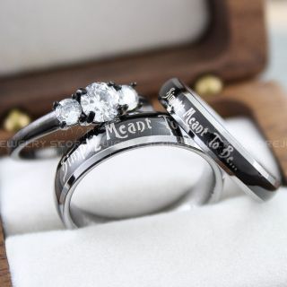Jack and Sally Rings, Simply Meant To Be Rings, Couple Rings, Matching Rings, Matching Wedding Bands, Black Wedding Bands, Black Wedding Rings, Couple Rings