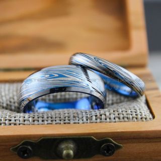 Damascus Steel Rings, Damascus Steel, Couple Rings, Couple Wedding Ring, Couple Wedding Bands