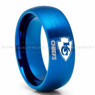 Chiefs Ring, Chiefs Wedding Rings, Chiefs Wedding Band, Football Wedding Band, Football Jewelry