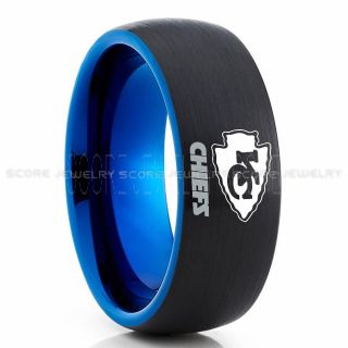 Chiefs Ring, Chiefs Wedding Rings, Chiefs Wedding Band, Football Wedding Band, Football Jewelry