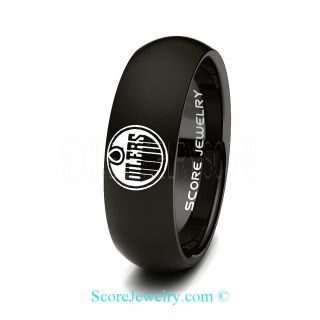 Oilers Ring, Oilers Jewelry, Oilers Wedding Ring, Hockey Ring, Hockey Jewelry