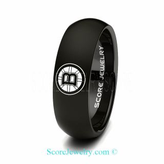 Bruins Ring, Bruins Jewelry, Bruins Wedding Ring, Hockey Ring, Hockey Jewelry