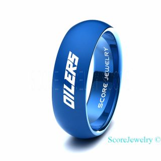 Oilers Ring, Oilers Jewelry, Oilers Wedding Ring, Hockey Ring, Hockey Jewelry
