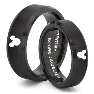 Mickey Mouse Rings, Mickey Mouse Wedding Bands, Disney Rings, Couple Wedding Bands