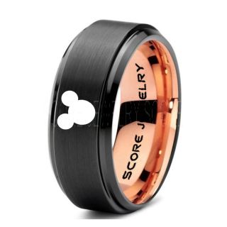 Mickey Mouse Ring, Mickey Mouse Wedding Band, Disney Ring, Mickey Jewelry