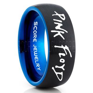 Pink Floyd Ring, Pink Floyd Jewelry, Black Pink Floyd Ring, Pink Floyd Wedding Band, Music Ring, Music Jewelry, Black Tungsten Ring, Black Wedding Ring, Black Wedding Band