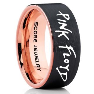 Pink Floyd Ring, Pink Floyd Jewelry, Black Pink Floyd Ring, Pink Floyd Wedding Band, Music Ring, Music Jewelry, Black Tungsten Ring, Black Wedding Ring, Black Wedding Band