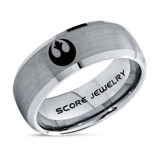 Star Wars Ring, Star Wars Jewelry, Star Wars Wedding Band, Star Wars Rebel Alliance Ring, Rebel Alliance Ring