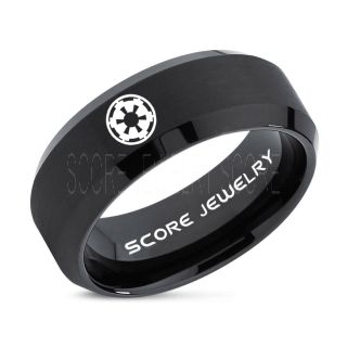 Star Wars Ring, Star Wars Jewelry, Star Wars Wedding Band, Star Wars Galactic Empire Ring, Galactic Empire Ring