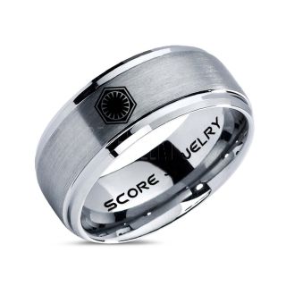 Star Wars Ring, Star Wars Jewelry, Star Wars Wedding Band, Star Wars First Order Ring, First Order Ring