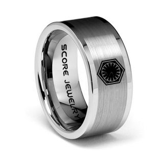 Star Wars Ring, Star Wars Jewelry, Star Wars Wedding Band, Star Wars First Order Ring, First Order Ring