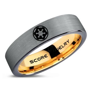 Star Wars Ring, Star Wars Jewelry, Star Wars Wedding Band, Star Wars Galactic Empire Ring, Galactic Empire Ring