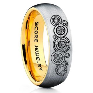 Doctor Who Ring, Gallifreyan Ring Doctor Who Jewelry, Doctor Who Wedding Band, Doctor Who Wedding Ring, 8mm Silver Tungsten Ring