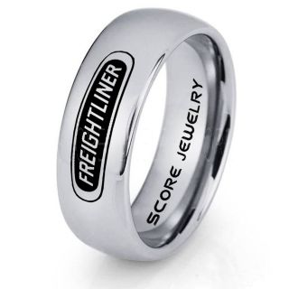 Trucker Ring, Truck Driver Ring, Freightliner Truck Ring, Freightliner Ring, Silver Tungsten Ring, Silver Wedding Ring, Truck Ring, Silver Ring