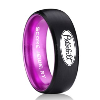 Trucker Ring, Truck Driver Ring, Peterbilt Truck Ring, Peterbilt Ring, Black Tungsten Ring, Black Wedding Ring, Truck Ring, Black Ring