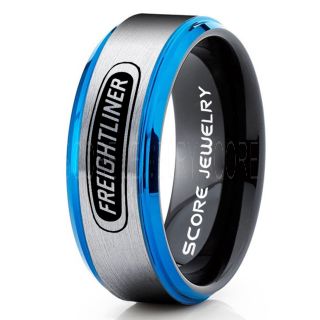 Trucker Ring, Truck Driver Ring, Freightliner Truck Ring, Freightliner Ring, Silver Tungsten Ring, Silver Wedding Ring, Truck Ring, Silver Ring