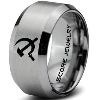 USSR Ring, CCCP Ring, State Flag of the Union of Soviet Socialist Republics Ring, Russia Ring, Russian Ring, The Hammer and Sickle CCCP Ring