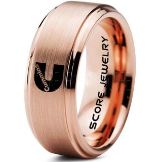 Cummins Ring, Cummins Engine Ring, 14K Rose Gold Tungsten Ring, 14K Rose Gold Wedding Band, 14K Rose Gold Tungsten Wedding Ring, Truck Ring, Engine Ring, Cummins Engine