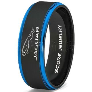 Jaguar Ring, Jaguar Land Rover Ring, Black Tungsten Ring, Black Wedding Ring, Tungsten Wedding Band, Black Tungsten Wedding Ring