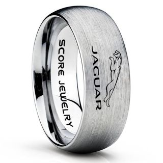 Jaguar Ring, Jaguar Land Rover Ring, Silver Tungsten Ring, Silver Wedding Ring, Tungsten Wedding Band, Silver Tungsten Wedding Ring