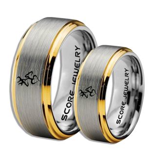 2 Piece Couple Set Buck and Doe Rings, Buck and Doe Rings, Silver Tungsten Rings, Silver Wedding Bands, Buck and Doe Bands, Buck and Doe Wedding Bands, Hunting Wedding Bands