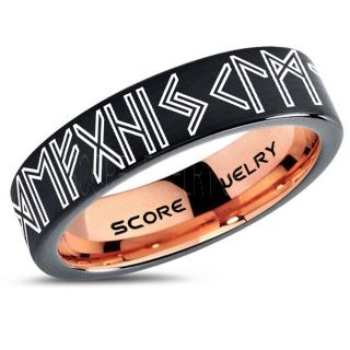 Norse Rune Ring, Norse Ring, Viking Ring, Elder Futhark Ring, Black Norse Rune Ring, Black Tungsten Ring, Black Wedding Ring, Tungsten Wedding Band