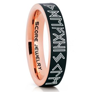 Norse Rune Ring, Norse Ring, Viking Ring, Elder Futhark Ring, Black Norse Rune Ring, Black Tungsten Ring, Black Wedding Ring, Tungsten Wedding Band