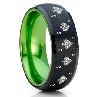 Ace of Spades Ring, Poker Ring, Blackjack Ring, Casino Ring, Joker Ring, Joker Card Suit Ring, Poker Wedding Ring, Black Poker Ring, Card Suit Wedding Band