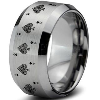Ace of Spades Ring, Poker Ring, Blackjack Ring, Casino Ring, Joker Ring, Joker Card Suit Ring, Poker Wedding Ring, Silver Poker Ring, Card Suit Wedding Band