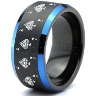 Ace of Spades Ring, Poker Ring, Blackjack Ring, Casino Ring, Joker Ring, Joker Card Suit Ring, Poker Wedding Ring, Silver Poker Ring, Card Suit Wedding Band