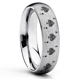 Ace of Spades Ring, Poker Ring, Blackjack Ring, Casino Ring, Joker Ring, Joker Card Suit Ring, Poker Wedding Ring, Silver Poker Ring, Card Suit Wedding Band